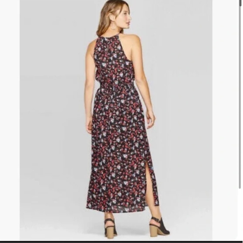 Universal Thread Floral Sleeveless Maxi Dress - Black and Red.Size Medium. - Picture 2 of 11